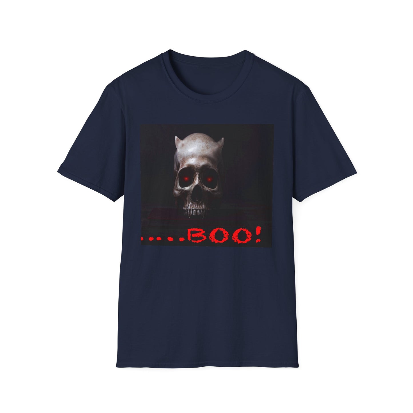 Spooky Demon Boo T-Shirt | Halloween Costume Tee | Unisex Softstyle Tee | Boo! Graphic Shirt | Casual Wear | Comfortable Halloween Apparel