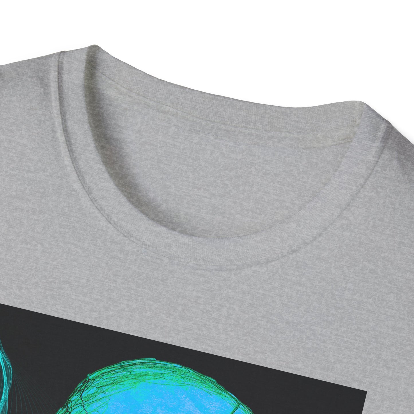 Glow-in-the-Dark floating vibe Skull T-Shirt, Creepy Halloween Tee, Unisex Softstyle Top, Spooky Gift for Teens, Unique Graphic Shirt