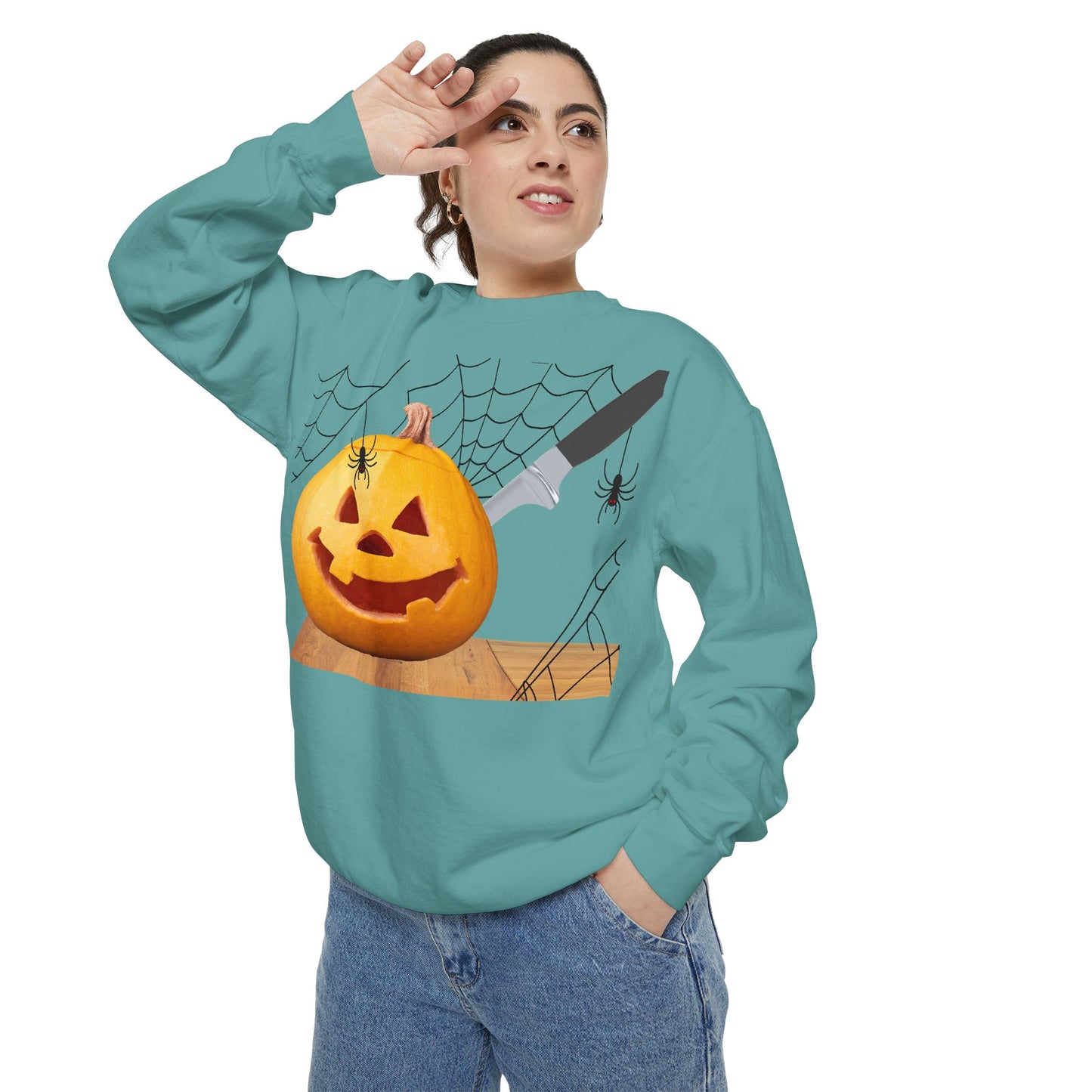 Spooky Pumpkin Sweatshirt, Halloween Apparel, Fall Fashion, Cozy Unisex Crewneck, Pumpkin Decor, Family Friendly Halloween