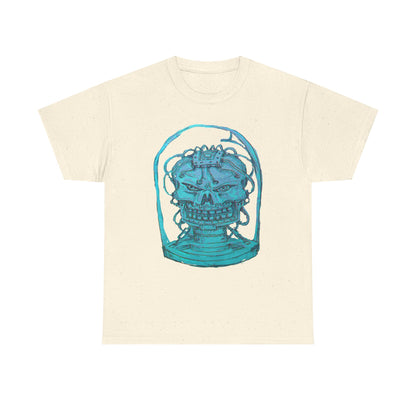 Vibrant Turquoise skull original design Unisex Heavy Cotton Tee