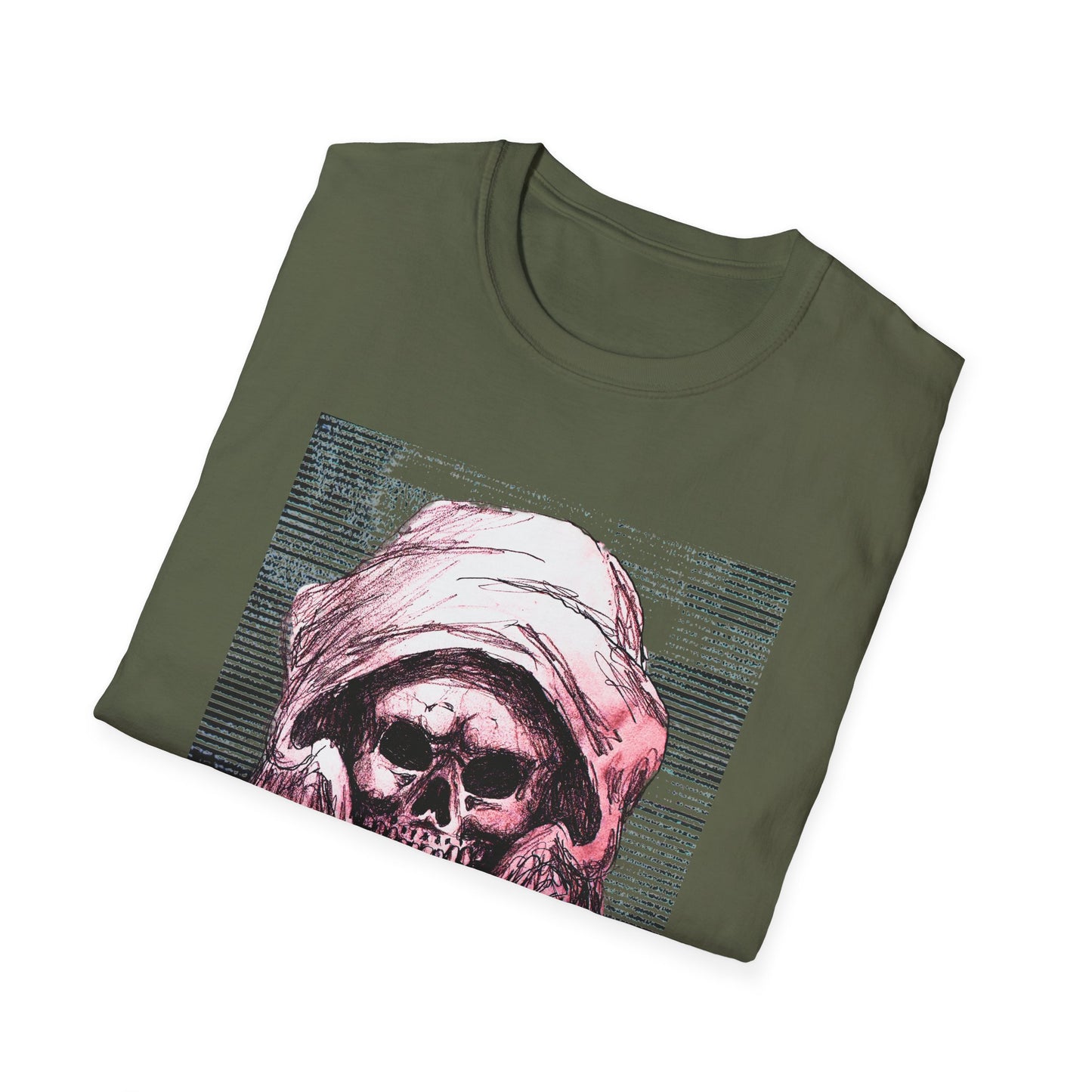 Grim Reaper Graphic Tee, Unisex Softstyle T-Shirt with Edgy Design, Halloween Apparel, Casual Streetwear, Gothic Fashion, Perfect Gift