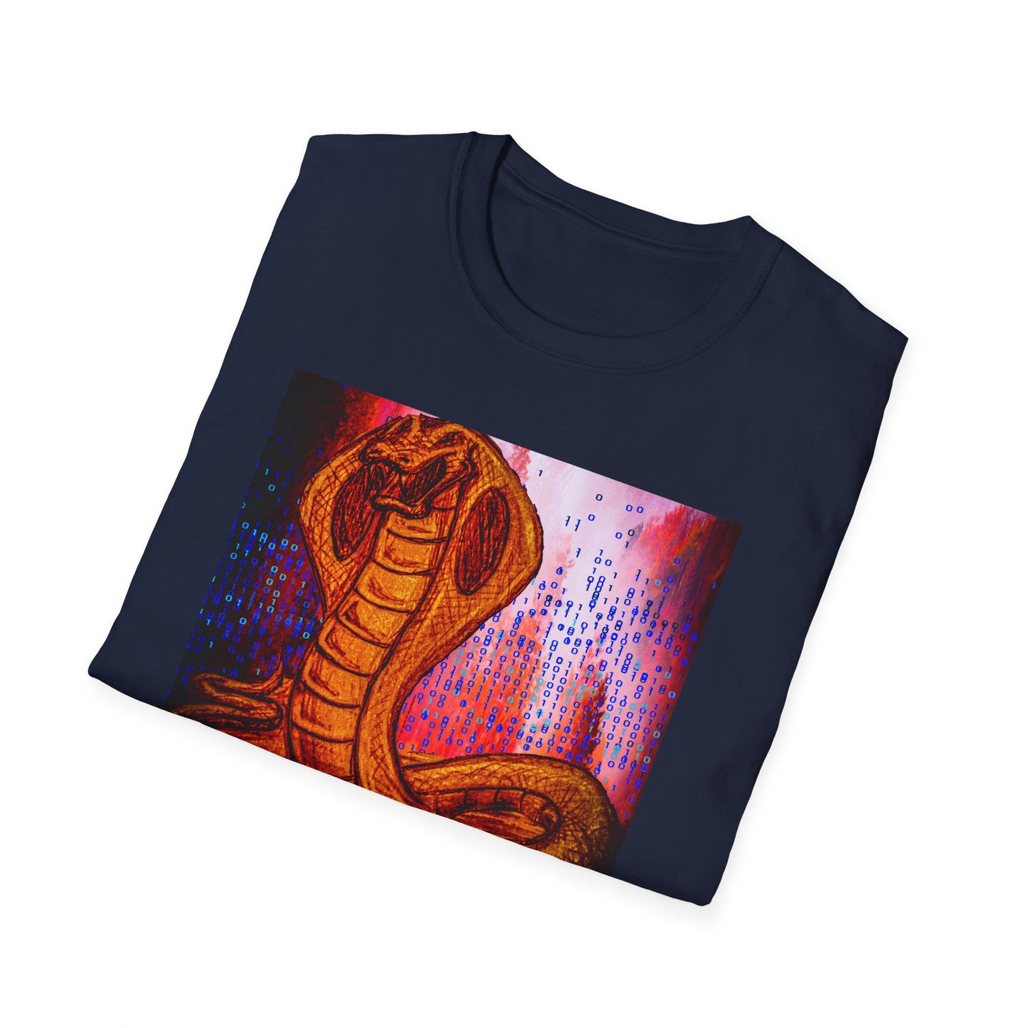 Cobra Serpent Graphic T-Shirt — Vibrant Retro Snake Art Tee