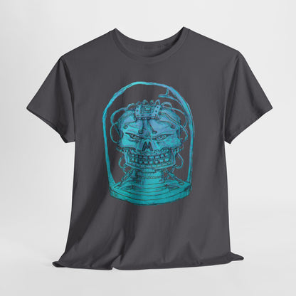 Vibrant Turquoise skull original design Unisex Heavy Cotton Tee