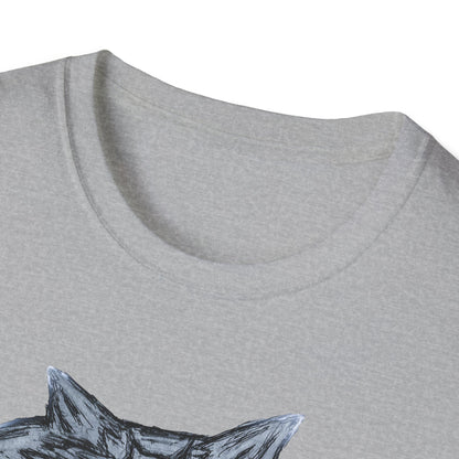 Edgy Graphic Tee: Unisex Softstyle T-Shirt with Skull Design, Art Lover Gift, Halloween Costume, Casual Wear, Unique Artwork Apparel