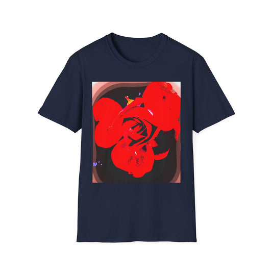 Sophie’s Saturday Floral Abstract T-Shirt — Red Rose Graphic Tee