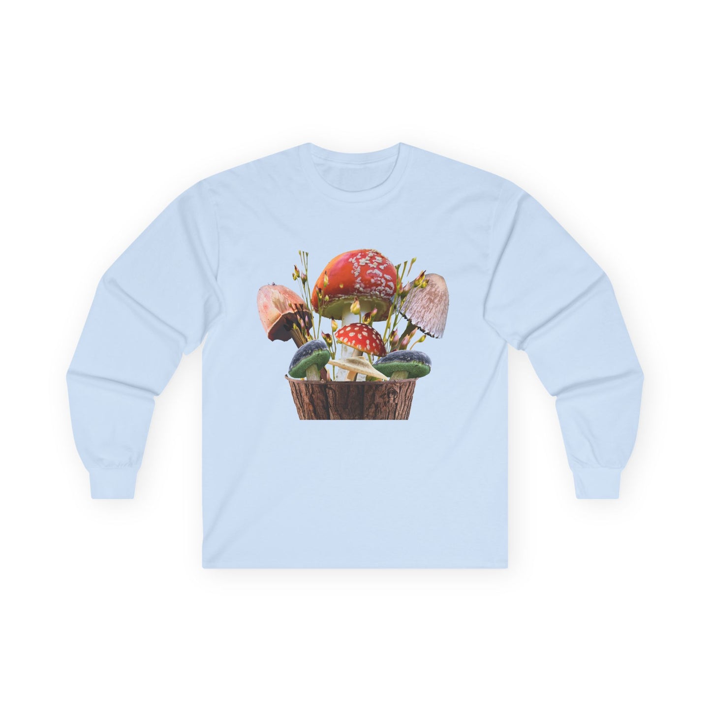 Whimsical Mushroom Long Sleeve Tee | Nature Lover Gift, Fall Fashion, Unisex Tee, Eco-Conscious Style, Cozy Everyday Wear