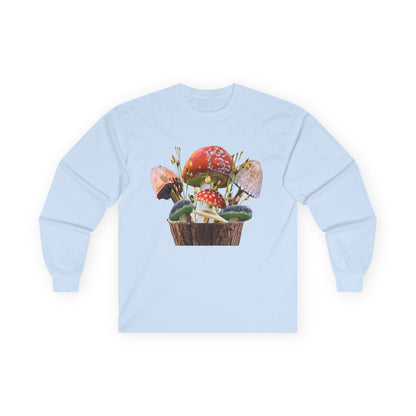 Whimsical Mushroom Long Sleeve Tee | Nature Lover Gift, Fall Fashion, Unisex Tee, Eco-Conscious Style, Cozy Everyday Wear