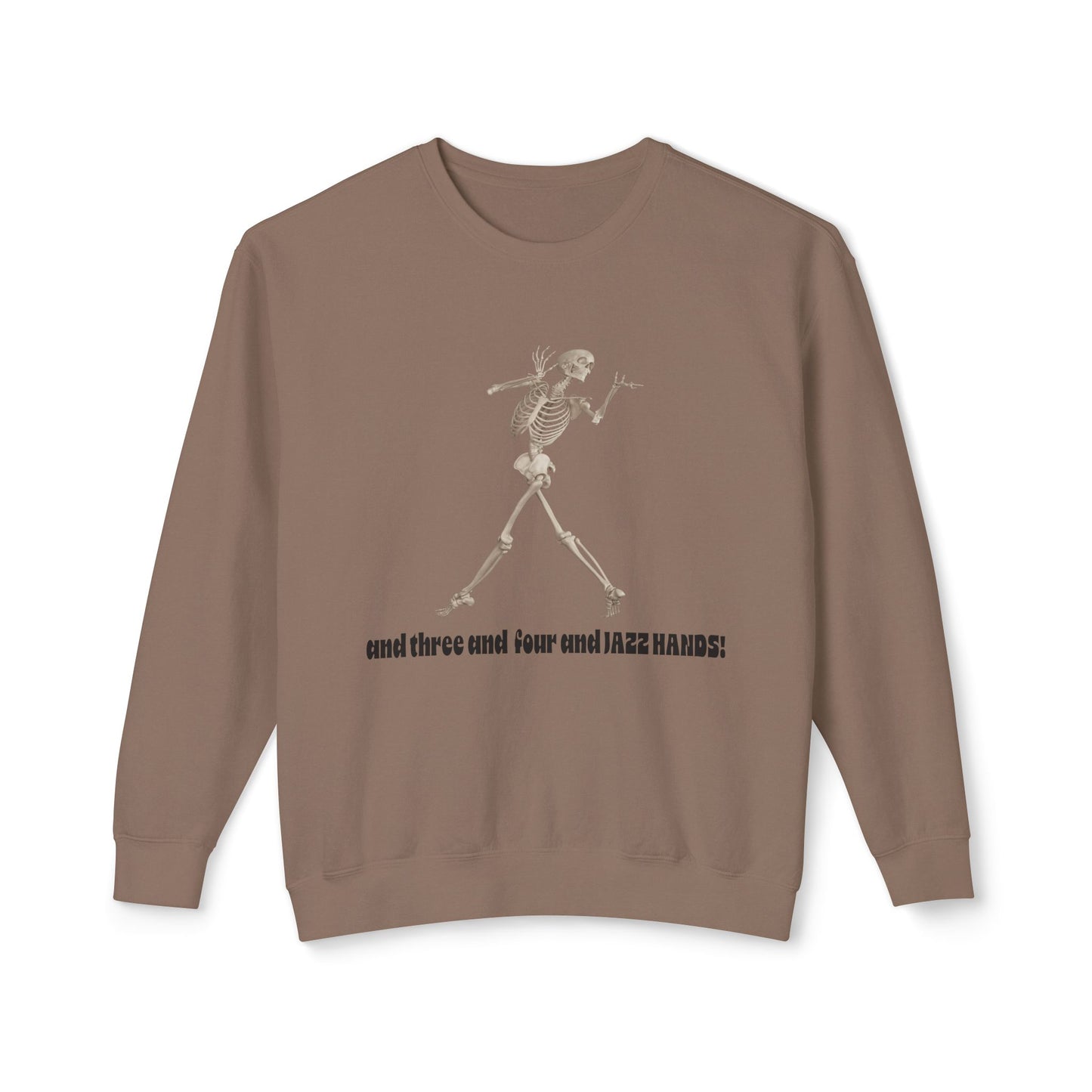 Skeleton Dance Unisex Lightweight Crewneck Sweatshirt, Halloween Sweater, Funny Gift, Casual Wear, Dance Lovers Sweatshirt, Unique Apparel