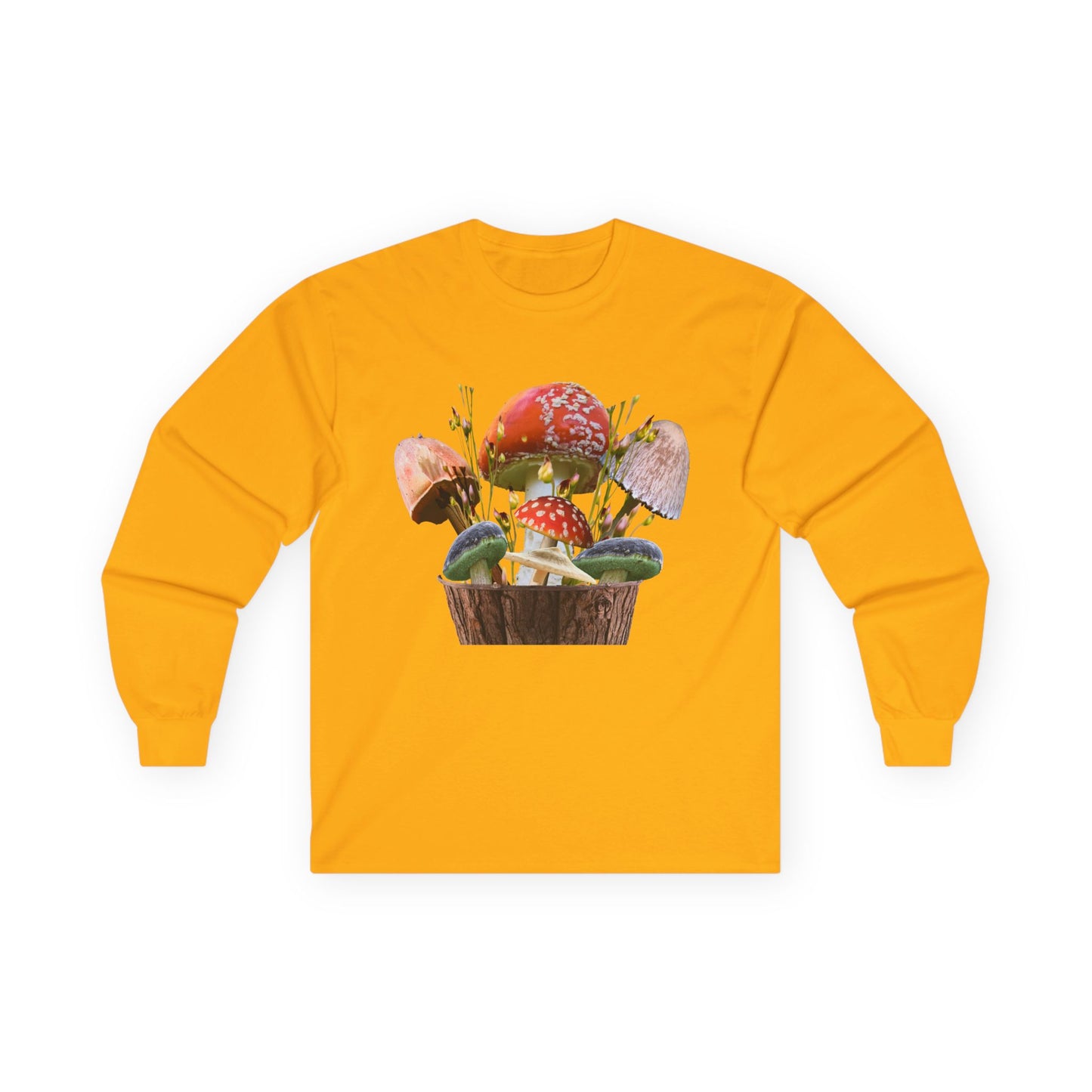 Whimsical Mushroom Long Sleeve Tee | Nature Lover Gift, Fall Fashion, Unisex Tee, Eco-Conscious Style, Cozy Everyday Wear