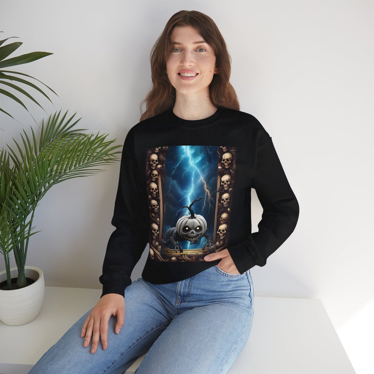 Spooky Pumpkin Sweatshirt - Unisex Heavy Blend™ Crewneck, Halloween Apparel, Cozy Fall Fashion, Casual Sweatshirt, Gifts for Halloween [...]