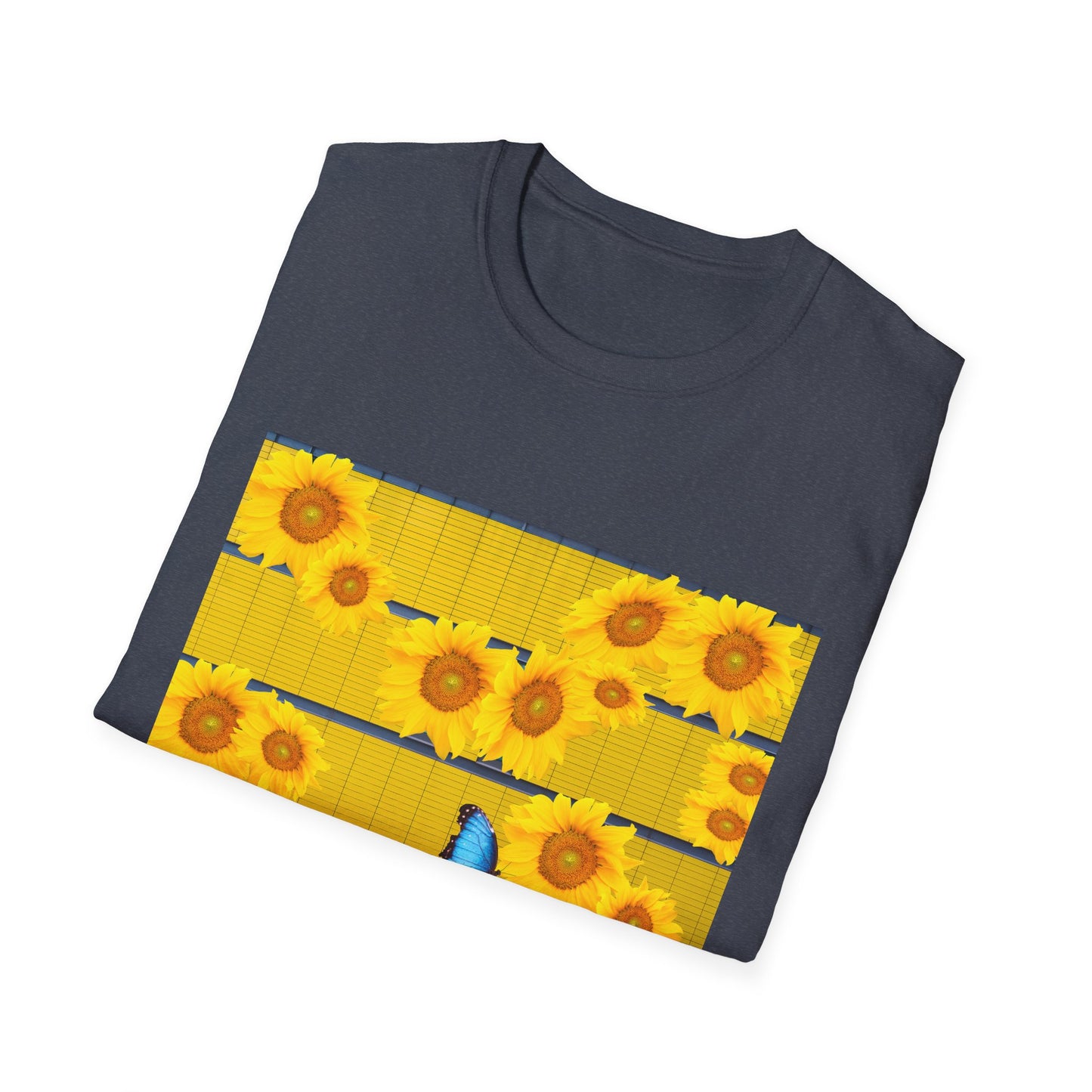 Sunflower & Butterfly Unisex T-Shirt | Floral Graphic Tee, Summer Fashion, Nature Lover Gift, Cute Casual Wear, Birthday Present
