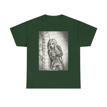 Fantasy Female Elf B & W Unisex Tee