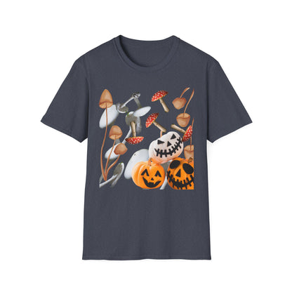 Funny Mushrooms Unisex T-Shirt - Falling from the Sky Pumpkinheads