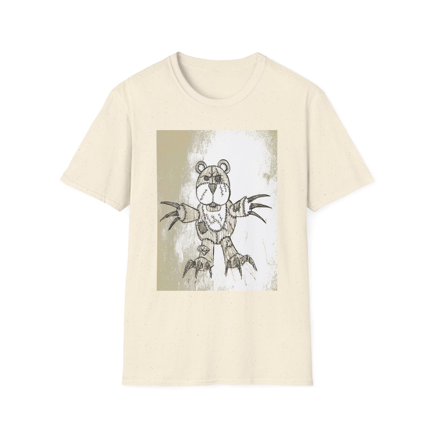 Demonic  Artistic Bear T-Shirt, Unisex Graphic Tee, Unique Animal Art Shirt, Fun Casual Wear, Gift for Kids & Teens, Birthday or Holiday