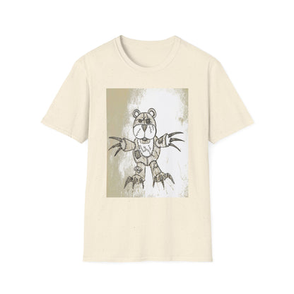 Demonic  Artistic Bear T-Shirt, Unisex Graphic Tee, Unique Animal Art Shirt, Fun Casual Wear, Gift for Kids & Teens, Birthday or Holiday