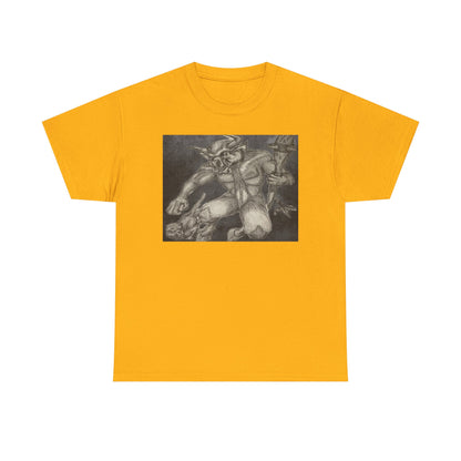 Bull Warrior With Kitten B & W design Unisex Tee