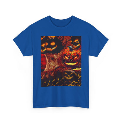 Halloween Distorted Pumpkin Unisex Tee, Spooky Shirt, Fall Apparel, Casual Halloween Outfit, Trick or Treat Tee, Festive Gift