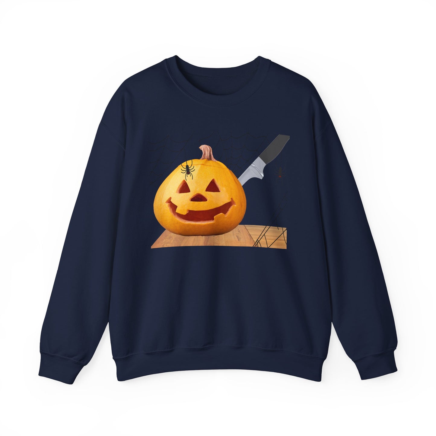 Halloween Horror Smiling Pumpkin Face Sweatshirt