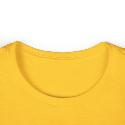 Playful tabby reaches for pink moon Women's Softstyle Tee