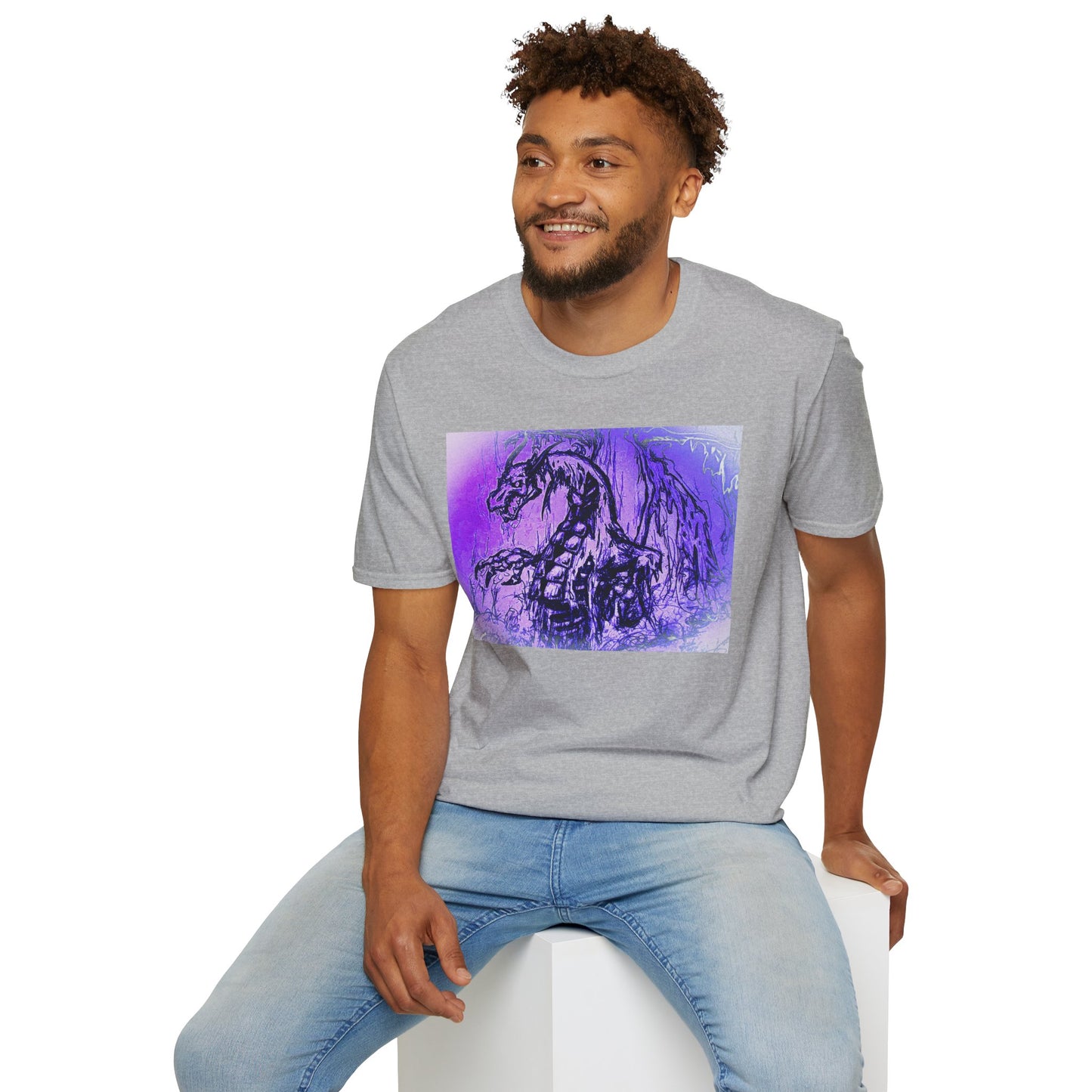Dragon T-Shirt in Purple Tones - Unisex