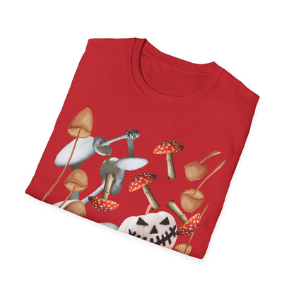 Funny Mushrooms Unisex T-Shirt - Falling from the Sky Pumpkinheads