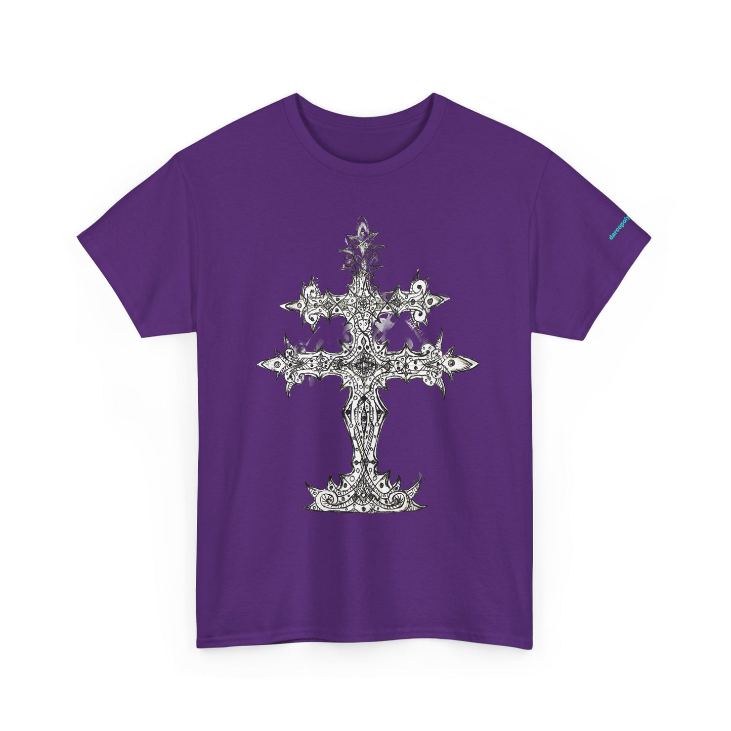 Graphic Tee — Gothic Cross Illustration Shirt