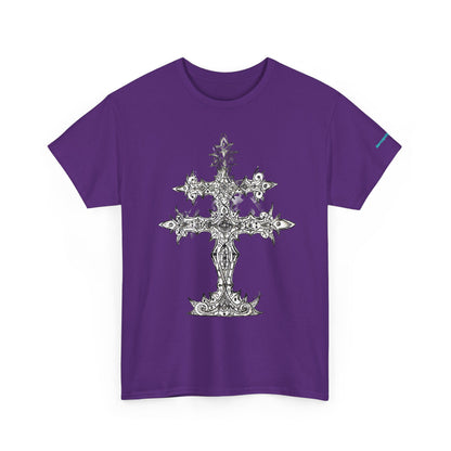 Graphic Tee — Gothic Cross Illustration Shirt