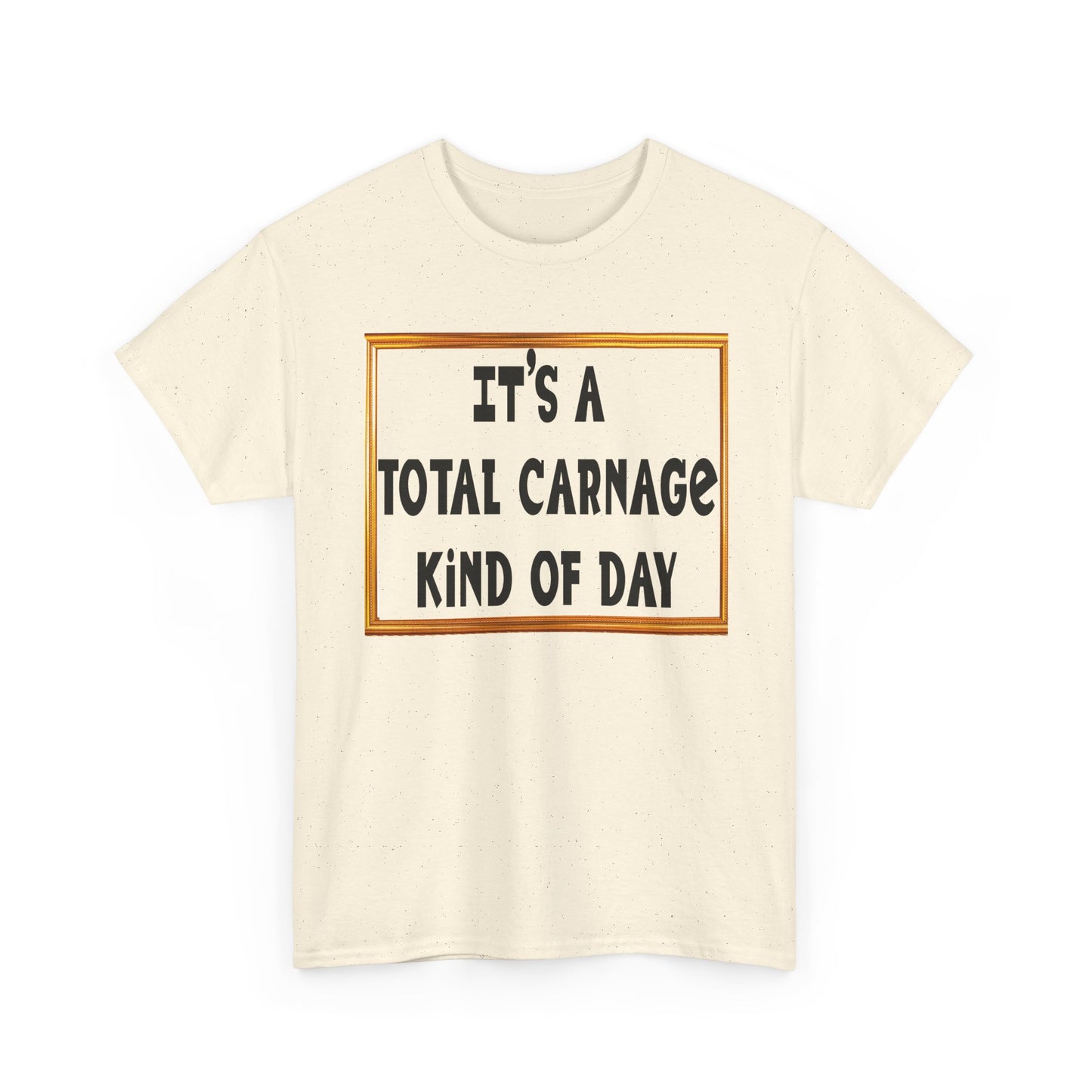 Total Carnage Unisex Heavy Cotton Tee, Casual t-shirt, Graphic Tee, Humor Shirt, Gift for Friends, Fun Apparel