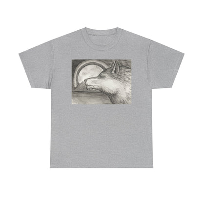 Wolf Art Unisex Heavy Cotton Tee, Nature Lover Shirt, Wildlife T-Shirt, Gift for Outdoorsy Friends, Animal Lover Apparel