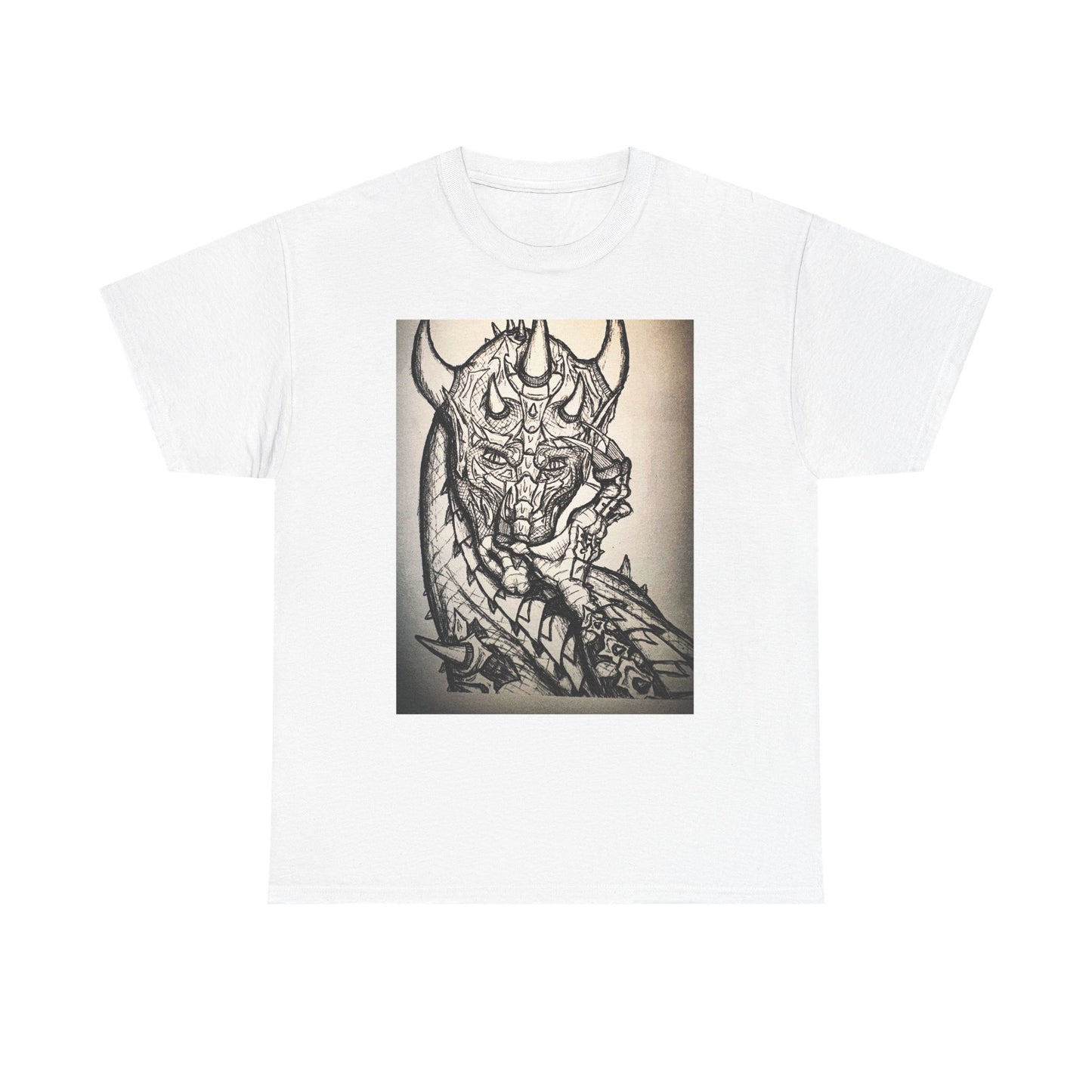 Dragon Art Unisex Heavy Cotton Tee, Graphic Tee, Unique Gift, Casual Wear, Fantasy Clothing, Art Inspired Shirt