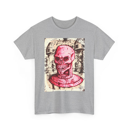 Vibrant Skull Graphic Tee, Unisex Heavy Cotton Shirt, Art Tee, Halloween Apparel, Edgy Casual Wear, Unique Gift