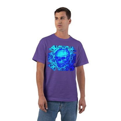 Skull Wave Graphic Tee — black drawing Vintage Surfer Skeleton T-Shirt