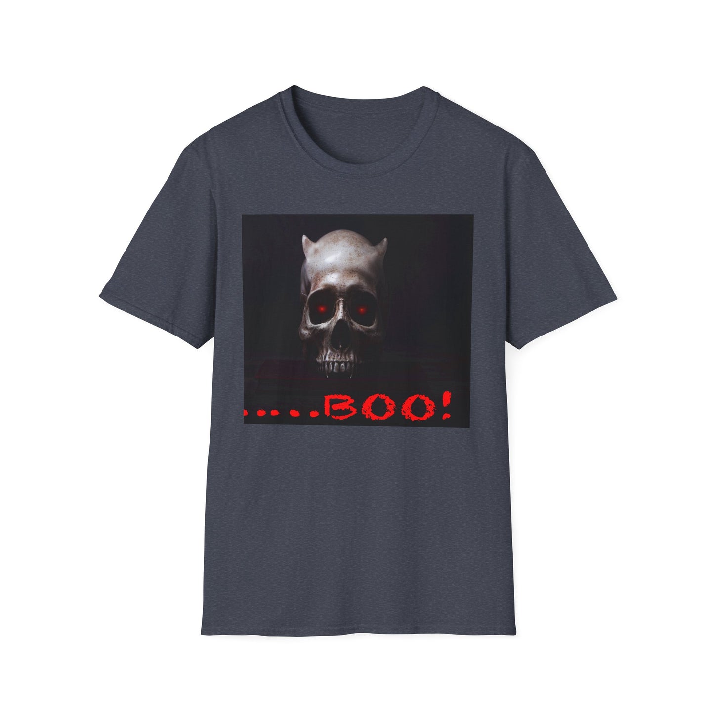 Spooky Demon Boo T-Shirt | Halloween Costume Tee | Unisex Softstyle Tee | Boo! Graphic Shirt | Casual Wear | Comfortable Halloween Apparel