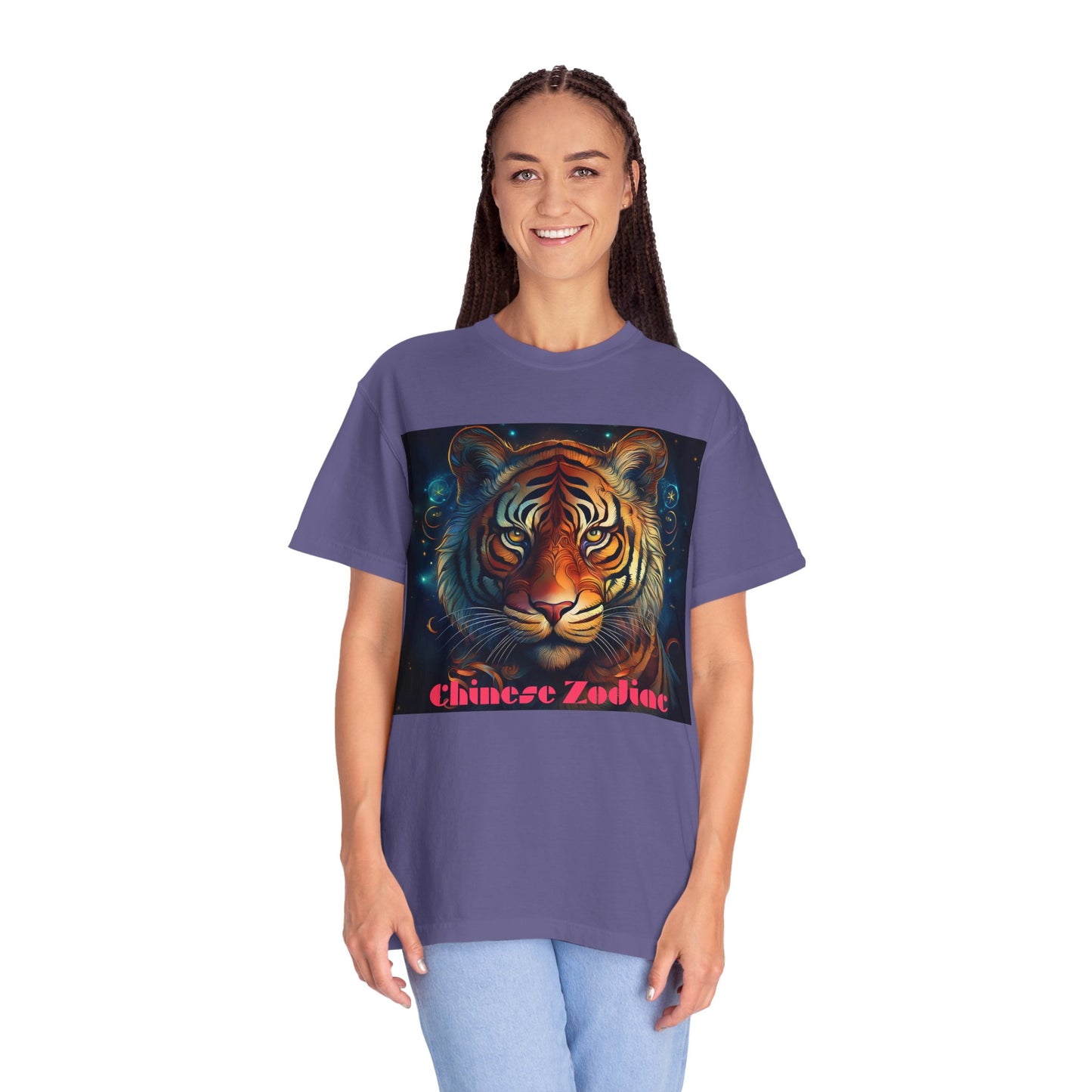 Chic Chinese Zodiac Tiger T-Shirt, Unisex Graphic Tee, Astrology Apparel, Zodiac Fashion, Year of the Tiger Shirt