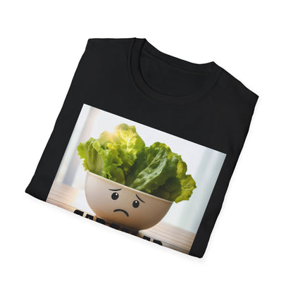 Cute T-Shirt with Sad Salad Face Design