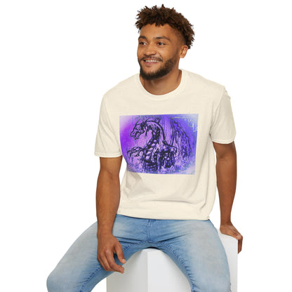 Dragon T-Shirt in Purple Tones - Unisex