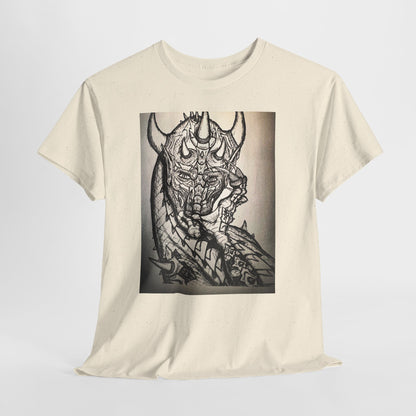Dragon Art Unisex Heavy Cotton Tee, Graphic Tee, Unique Gift, Casual Wear, Fantasy Clothing, Art Inspired Shirt