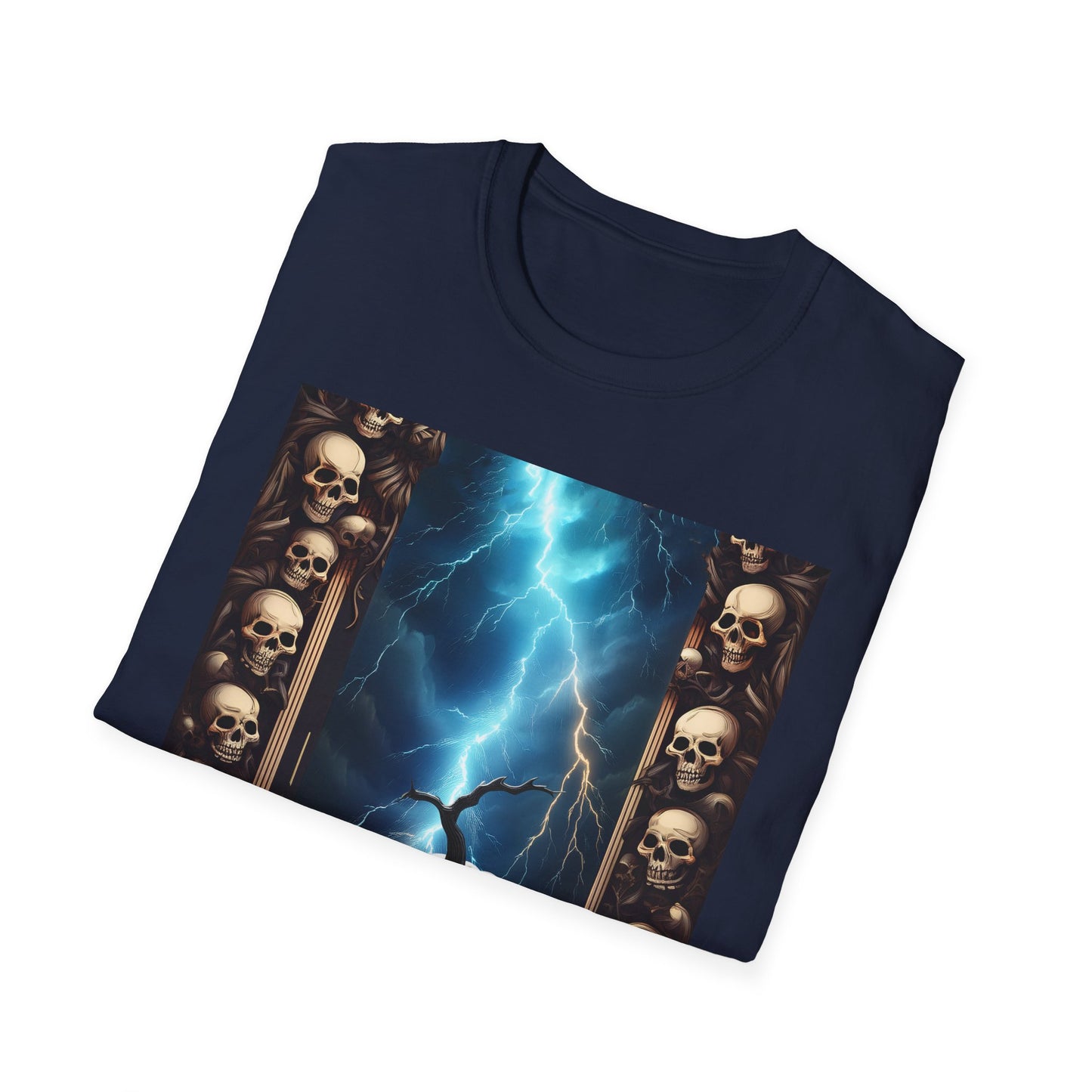 Spooky Skull Pumpkin Crawls from Frame T-Shirt, Halloween Shirt, Unisex Graphic Tee, Casual Halloween Wear, Fall Fashion