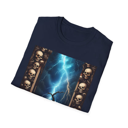 Spooky Skull Pumpkin Crawls from Frame T-Shirt, Halloween Shirt, Unisex Graphic Tee, Casual Halloween Wear, Fall Fashion