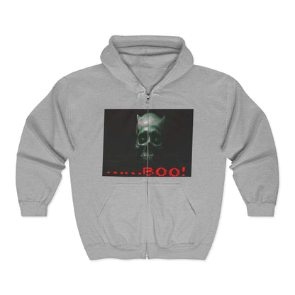 Dark Green Eyed Demon Full Zip Hooded Sweatshirt