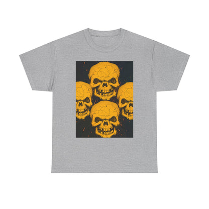 Halloween Skull  Graphic Tee, Unisex Heavy Cotton Tee, Graphic T-Shirt, Casual Wear, Unique Halloween Style, Perfect for Parties