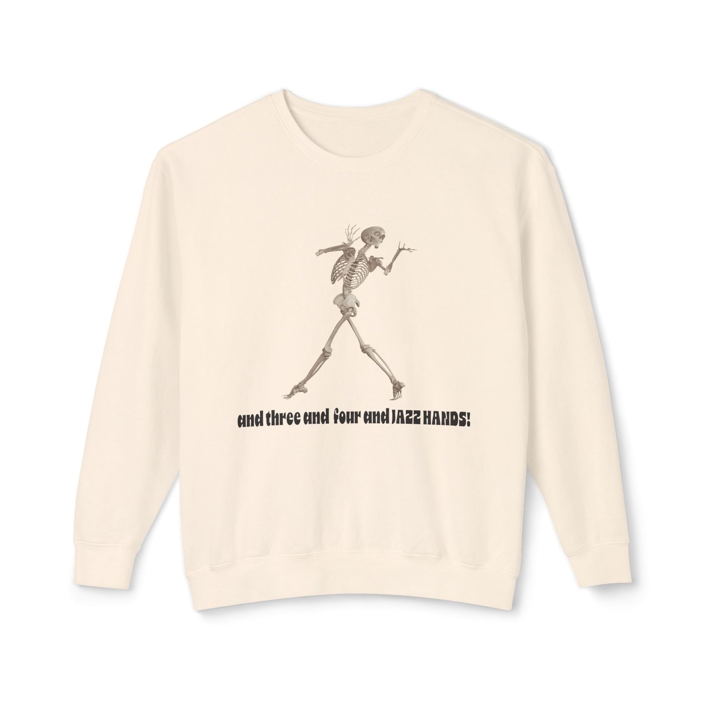 Skeleton Dance Unisex Lightweight Crewneck Sweatshirt, Halloween Sweater, Funny Gift, Casual Wear, Dance Lovers Sweatshirt, Unique Apparel