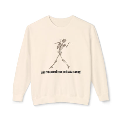 Skeleton Dance Unisex Lightweight Crewneck Sweatshirt, Halloween Sweater, Funny Gift, Casual Wear, Dance Lovers Sweatshirt, Unique Apparel