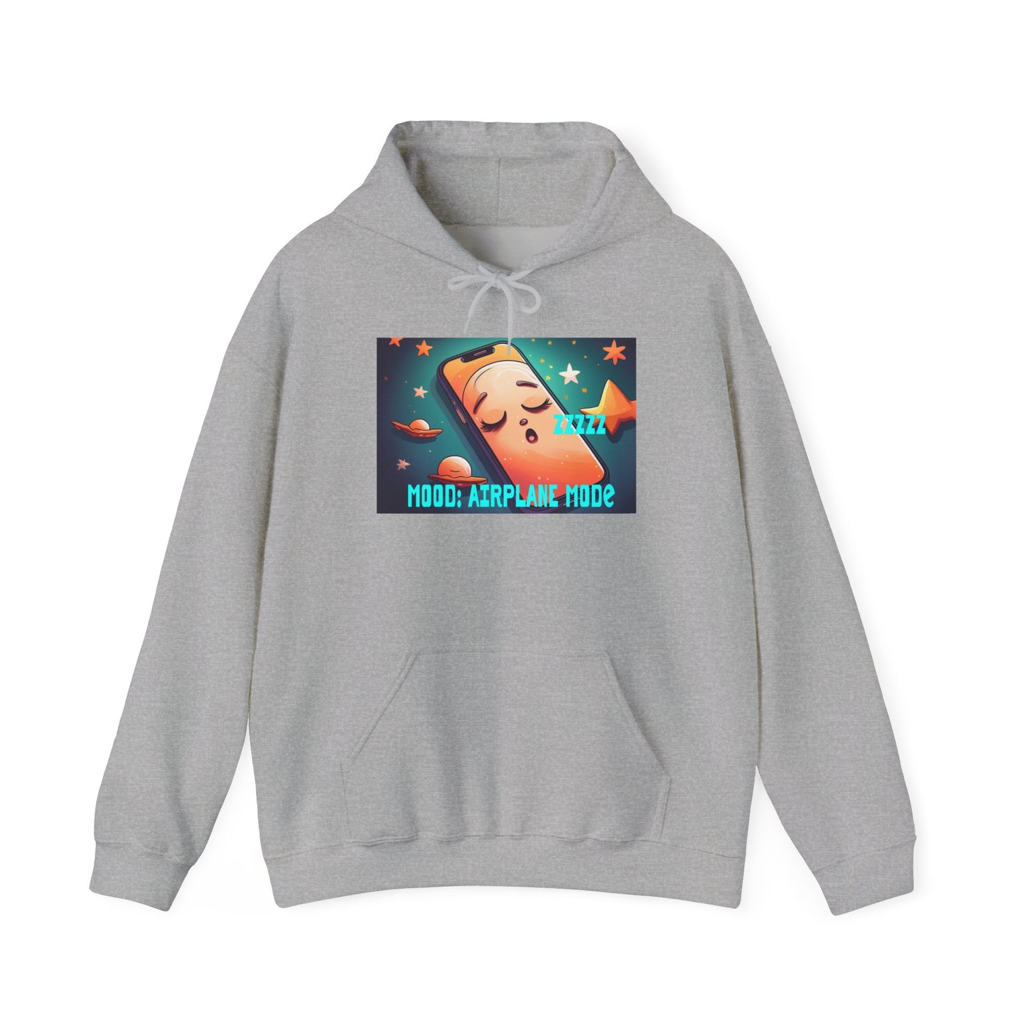Hooded Sweatshirt - Airplane Mode Mood Sleeping Phone