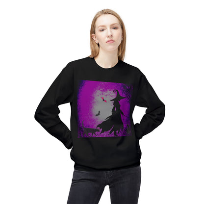 Magical Witchy purple haze Fleece Sweatshirt, Cozy Halloween Apparel, Unisex Crewneck, Witchy Gifts, Autumn Fashion, Enchanted Style