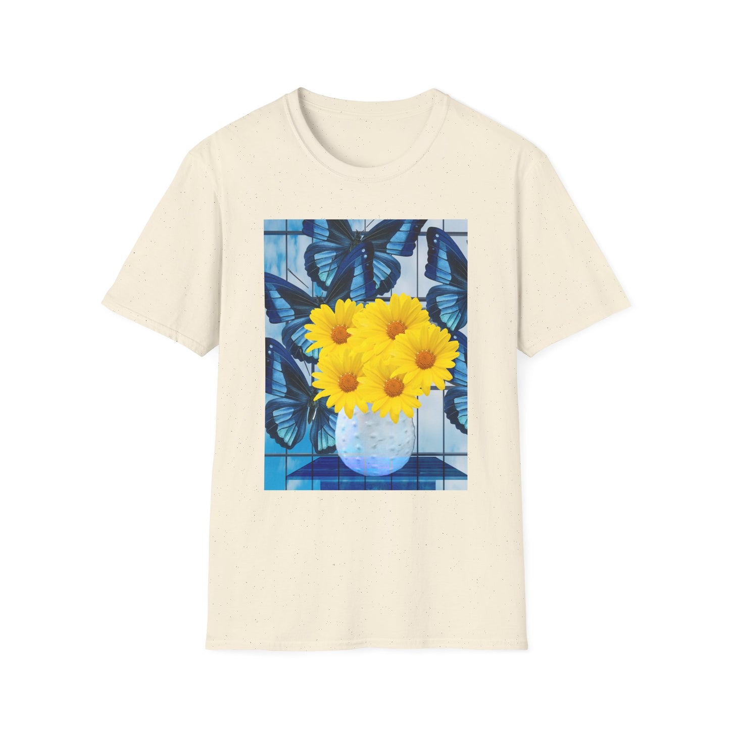 Sunny Blooms Unisex Softstyle T-Shirt, Floral Graphic Tee, Gift for Her, Summer Vibes, Casual Wear, Nature Lover Gift