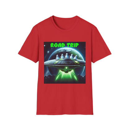 Retro Road Trip Alien T-Shirt | Unisex Graphic Tee, Space Adventure Shirt, Gift for Travelers, Cool Summer Tee, Road Trip Essentials