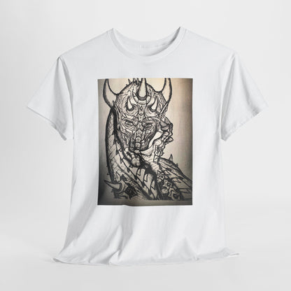 Dragon Art Unisex Heavy Cotton Tee, Graphic Tee, Unique Gift, Casual Wear, Fantasy Clothing, Art Inspired Shirt