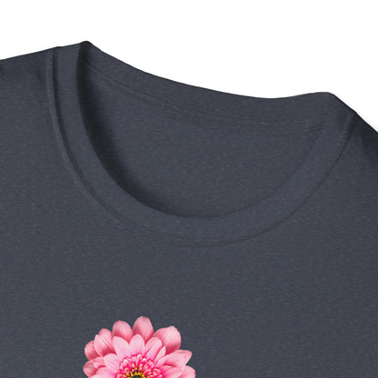 Floral Pink Rose Cross T-Shirt