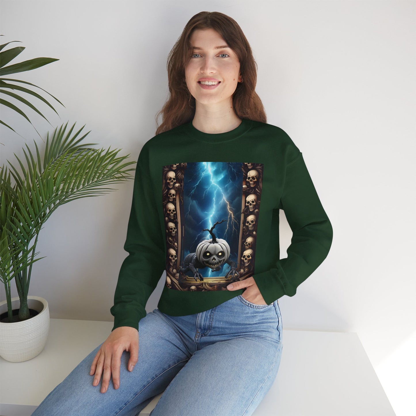 Spooky Pumpkin Sweatshirt - Unisex Heavy Blend™ Crewneck, Halloween Apparel, Cozy Fall Fashion, Casual Sweatshirt, Gifts for Halloween [...]